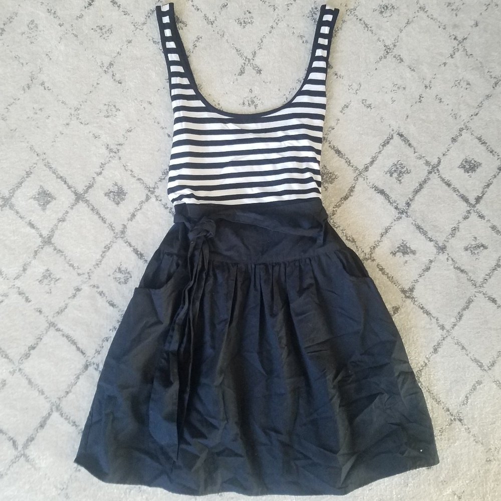 Black and White Skater Dress